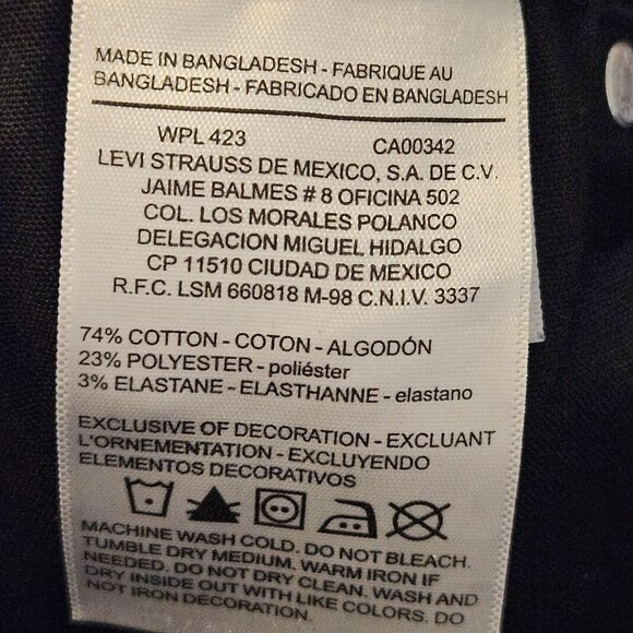 Levis Signature Levi Strauss High-Rise Ankle Skinny Jeans Black Womens Size 14 - Picture 4 of 8